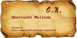 Oberrecht Melinda névjegykártya